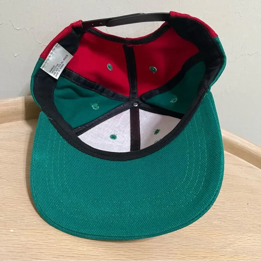 Vintage Merry Christmas Graphic Snapback Hat Cotton Embroidered Festive Holiday - Picture 12 of 14